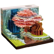 【AMP】-3D Tear Away Art Weekly Calendar 2025 with Led LightRip Away Calendar Art 3DPull Apart Weekly 