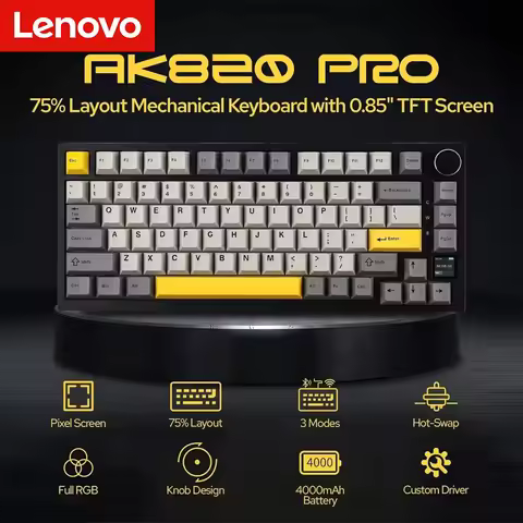 Lenovo Ajazz AK820/AK820Pro Gaming Mechanical Keyboard Bluetooth 5.1/Wireless/C-Wired Keyboard with 