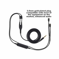 3.5mm For Shure SE215 SE425 SE535 SE846 Headphone Upgrade Cable with Microphone Control 1.2m Earphone Cable
