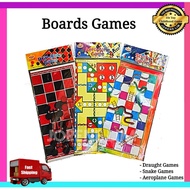 [Ready Stock] Board Game Aeroplane Game/Draught Game/ Snake Game