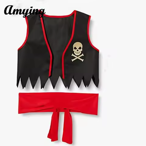 Kids' Pirate Costume Children Program Performance Caribbean Pirate Role-playing Costume Wave Pirate 