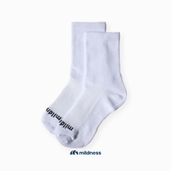 MILDNESS Unisex Basic Crew Socks White Socks Men Crew Socks