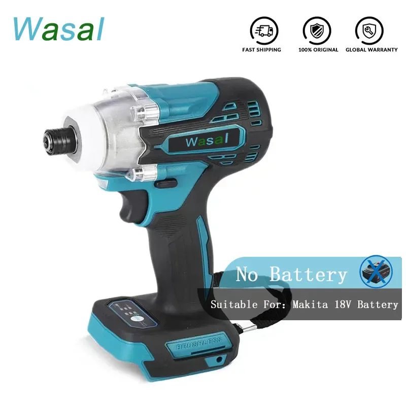 21V Rechargable Electric Screwdriver With Indicator Speed Brushless Impact Wrench Cordless Drill For Makita Battery Power Tools