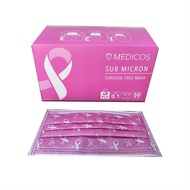 MEDICOS 3 Ply Medical Face Mask - Pink Ribbon 50pcs/Box (Limited Edition)