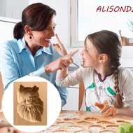 ALISONDZ Wooden Cookie Mold, 3D Tree Santa Gingerbread Man Patetrn Cookie , Household Press Type Cle