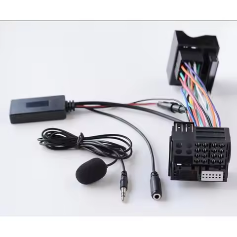 P5ED Car Music Adapter Device with Microphone Hands-free AUX Bluetooth-compatible 5.0 for Car A4 B7 