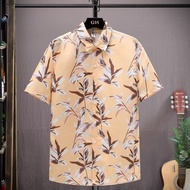 M-5XL Trendy Casual Loose All Match Plus Size Hawaiian Short Sleeved Floral Shirt Men