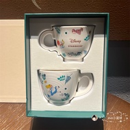 Starbucks Disney Cooperation Co-Branded Cup Alice in Wonderland Ceramic Mug Water Pair Cup Set Gift Box