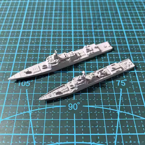 1PCS 1/2000 Scale Destroyer/Frigate Model PLA 3D Printed 052D 055 Warship DIY Landscape Parts for Mi