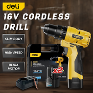 DELI Cordless Li-ion Impact Drill (16V / 45Nm / 10mm  / 30600bpm) DC054
