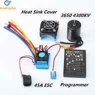 LeadingStar Fast Delivery 3650 4300KV Brushless Motor 45A/60A/80A/120A ESC Radiator with Program Car Combo for 1:8/1:10 RC Car RC Boat Part