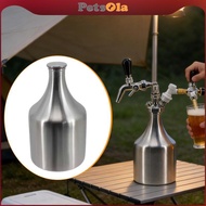 PETSOLA Stainless Steel Beer Keg Portable Mini Growler for Home Brewing Insulated Kegerator System 2