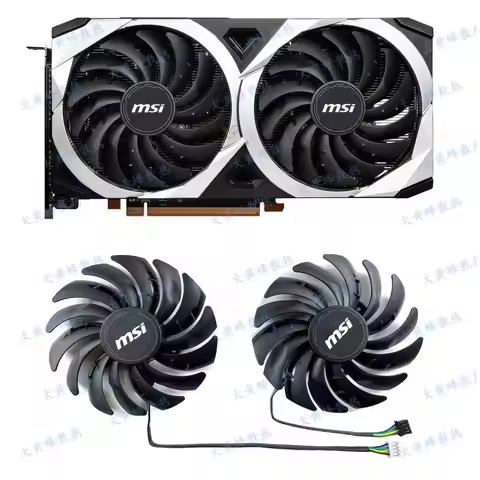 New the Cooling Fan for MSI RX6700XT 6750XT RX6600 RX6600XT RX6650XT MECH 2X Graphic Video Card PLD1