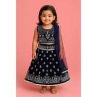 Dark Blue -  Trending Kids Lehenga Choli  / Lehenga Choli For Girls / Kids Lehanga Choli /with dupat