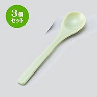 Set of 3, Echizen Lacquerware (A) Steamed Chawanmushi Spoon Green 5.1 x 1.1 inches (13.1 x 2.7 cm) J