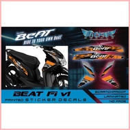 honda BEAT Fi v1 Sticker Decals ☎ ❈ ⊙