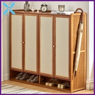 Shoe Cabinet Simple Bamboo Dustproof Breathable Shoe Rack Home Shoe Rack Clothes Storage Shelf (FA)