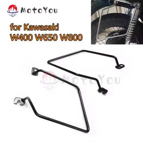Motorcycle Solid Saddlebag Support Bracket Side Mount Trunk Bag Holder For Kawasaki W400 W650 W800 W