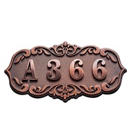 House Number Plate Household Antique Metal Bronze Number Room Number Plate Hotel Hotel Room Number D