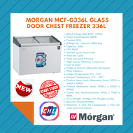 MORGAN MCF-G336L GLASS DOOR CHEST FREEZER 336L
