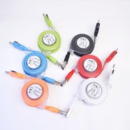 1m~3m Retractable Data Cable Android micro Flat Head Typec Charging Double Pull Charging Cable Creat