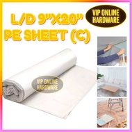 (9ft x 20ft) PE Sheet Plastic Sheet Cover Plastic Wrap Paint Furniture Sofa Floor