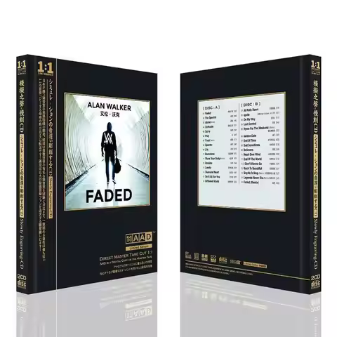 Classic DJ Alan Walker Music CD Greatest Hits Album Alone 2pcs Music Record Cosplay Walkman Car Soun