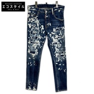 Dsquared2 2020 S74LB0764 藍色扣環門襟 Crash & Remake 工藝滑板牛仔褲 42碼 [二手]