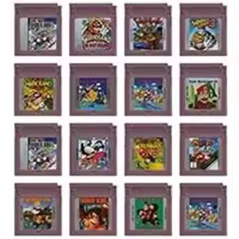 GBC Game Cartridge 16 Bit Video Game Console Card Bros Golf Donkey Kong Wari Picross 2 Land II Land 