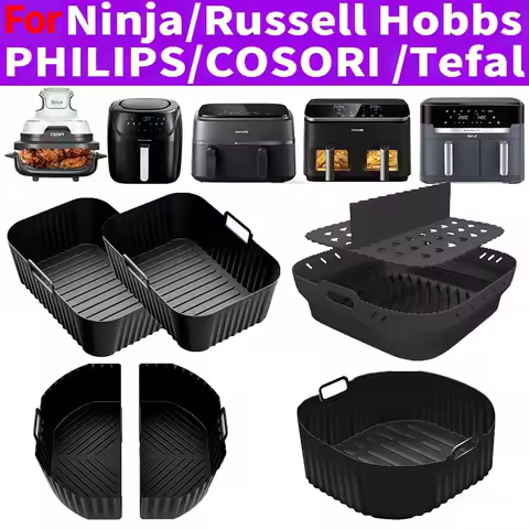 Reusable Food Grade Silicone Air Fryer Basket for Philips/Ninja/Russell Hobbs COSORI/Philips and Oth