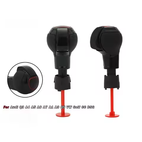 Black Shift Knob for Audi Q3 A4 A5 A6 A7 A1 A3 Q5 VW Golf CC DSG Skoda Automatic Gear Shift Knob Mod