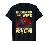 Biker Husband Wife Matching Couple Anniversary Motorcycle T-Shirt