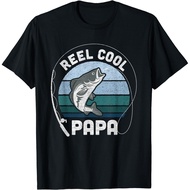 Funny Reel Cool Papa Fishing Fathers Day Gift T-Shirt