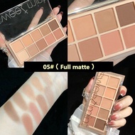 Bảng Phấn Mắt Mờ Lấp Lánh 10 Màu Phấn Mắt Màu Nude Chống Nước Bảng Trang Điểm Phấn Mắt Sáng Bóng Ngọ