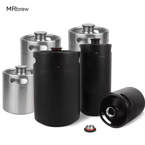 New Mini Beer Keg,Singel Wall Beer Growler Refillable Portable Craft Beverage Kombucha Nitro Coffee 