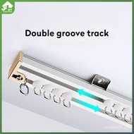 Aluminium alloy thickened curtain track mute slide single rail double rail mute rail with accessories 6MZB