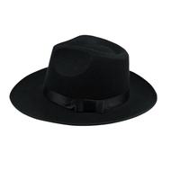 Yfashion Men Retro Fedora Hat Casual Wide Brim Breathable Quick-drying Sunshade Panama Jazz Hat color