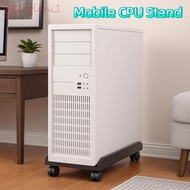 [COD] Mobile CPU Stand, Black Plastic Computer Tower Stand, PC Accessories Lockable with Wheels Heav