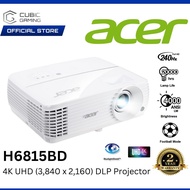 ACER H6815BD 4,000 ANSI LUMENS 4K UHD (3,840 x 2,160) DLP PROJECTOR, CONTRAST RATIO: 10,000:1 AND UP