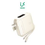 UKIKI Powerbank 15000mAh พาวเวอร์แบงค์ชาร์จเร็ว Fast Charge PD20W มีสายในตัว หน้าจอ LED รุ่นKP15AC-0