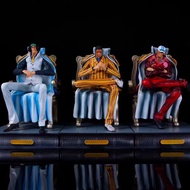 One Piece Figure Top War Sitting Posture Navy Three Great Awards Akainu Aokiji Kiji Figure Decoration GK Statue