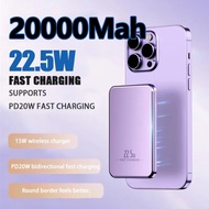 Power Bank PD20W Wireless Powerbank 20000mAh Magnetic Holder Fast Charging Mini Power Bank