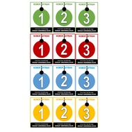 QUEUE NUMBER + LAMINATING 7.5 X 5.5 Sticker Number Sticker