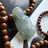 冰種正裝觀音吊墜 | 天然緬甸A貨翡翠 | 玉墜吊咀