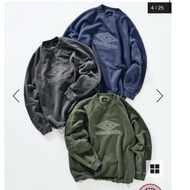 417 EDIFICE x UMBRO 25FW ​ Joint Riding Washing Old Chest logo Embroidery Trendy University T