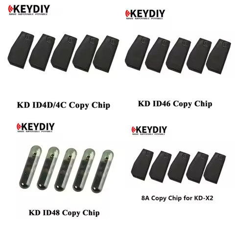 20PCS KEYDIY KD4D KD46 KD48 KD 8A H ID4C ID4D ID46 4C 4D G ID48 Copy Chip for KD-X2 KD X2 Key Progra