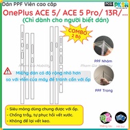 Combo of 2 sets of 4 PPF & Skin Carbon Stickers for OnePlus (1+) Ace 5 Ace5 Pro 13R 5G 13 clear, scr