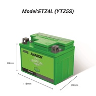 AMARON PRO RIDER AP-ETZ4L YTZ5S Motorcycle Battery Premium Lasting(EX5 /LC135 V2-V5/SRL115/Y15/Y15ZR