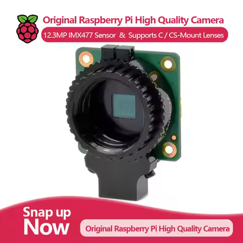 Original Raspberry Pi High Quality Camera, 12.3MP IMX477 Sensor, High Sensitivity, Supports C-Mount 
