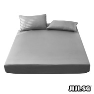 (JIJI SG) JAEL Plain Bedsheet - Mattress Protector / Bedsheet / Single / Super Single / Queen / King Size / JT